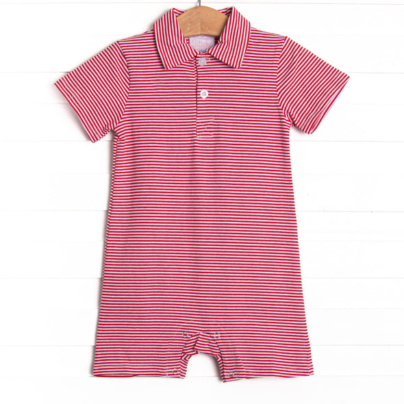 Levi Short Romper, Red