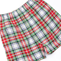 Bleu: Clark Classic Long Sleeve Short Set, Red Plaid