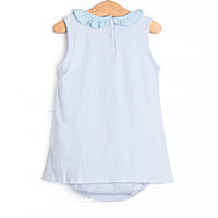 Blue Sea Stinger Applique Skirted Bubble, Blue