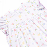 Petite Petals Tiered Dress, Purple