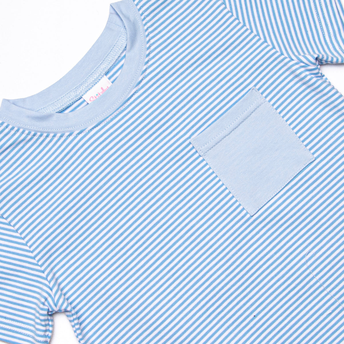 Evan Short Set, Medium Blue Stripe – Stitchy Fish