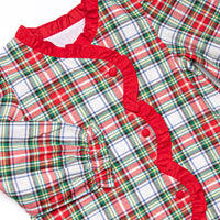 Bleu: Colette Classic Long Sleeve Dress, Red Plaid