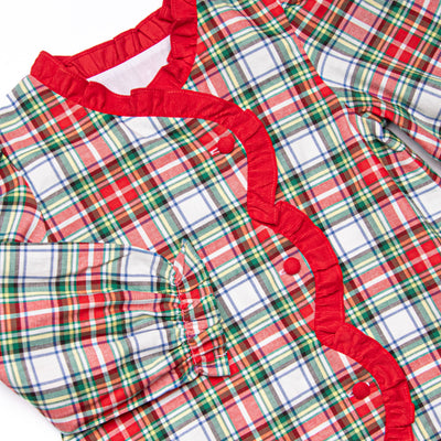 Bleu: Colette Classic Long Sleeve Dress, Red Plaid