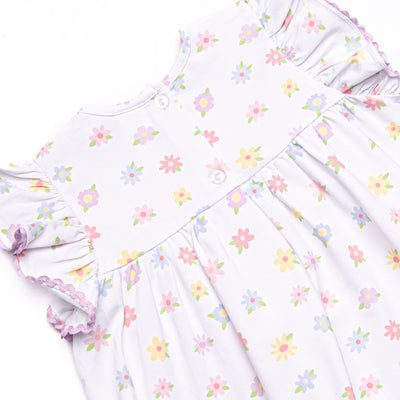 Petite Petals Tiered Dress, Purple