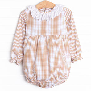 Classic Caroline Bubble, Tan Gingham