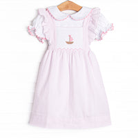 Ocean Adventure Smocked Dress Set, Pink