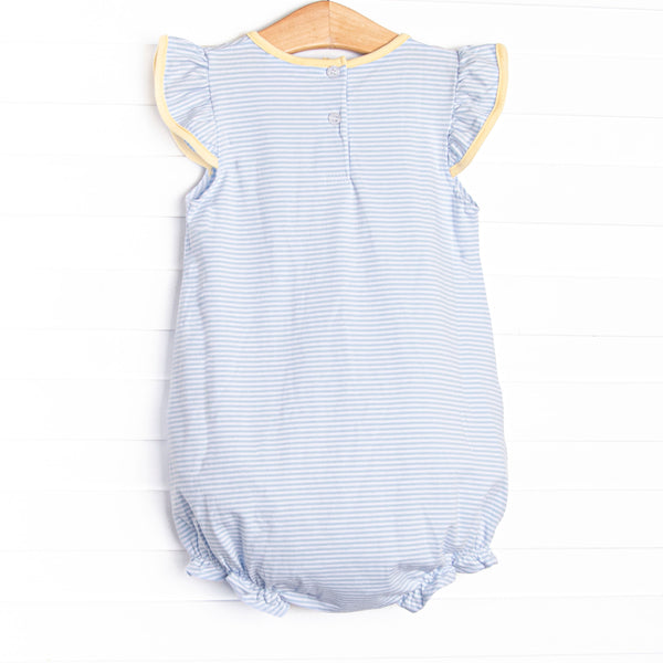 Jellyfish Fields Applique Flutter Sleeve Bubble, Blue