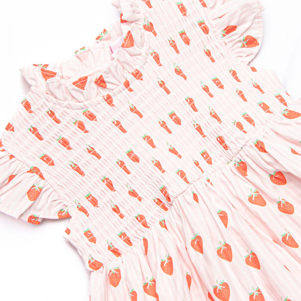 Sweetest Pick Elastic Smocked Dress, Pink