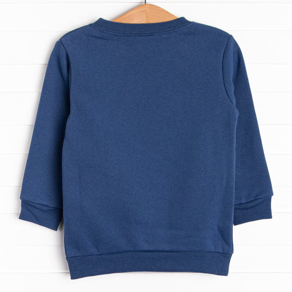 Tractor Time Embroidered Sweatshirt, Navy