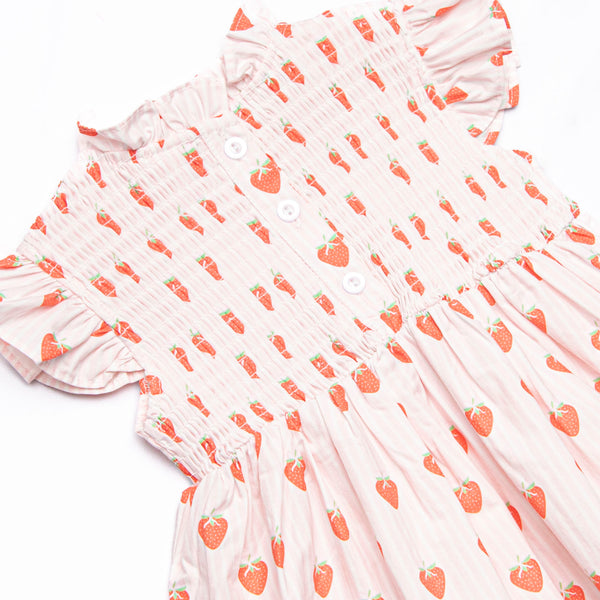 Sweetest Pick Elastic Smocked Dress, Pink