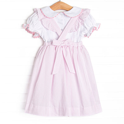 Ocean Adventure Smocked Dress Set, Pink