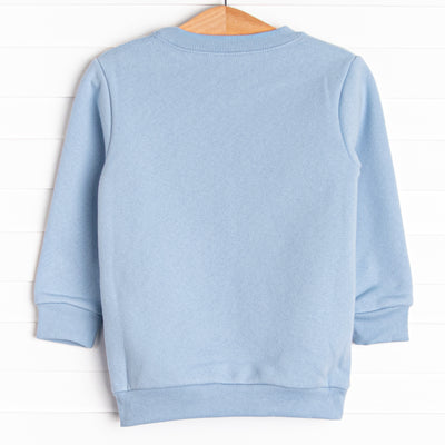Quack Quack Embroidered Sweatshirt, Blue