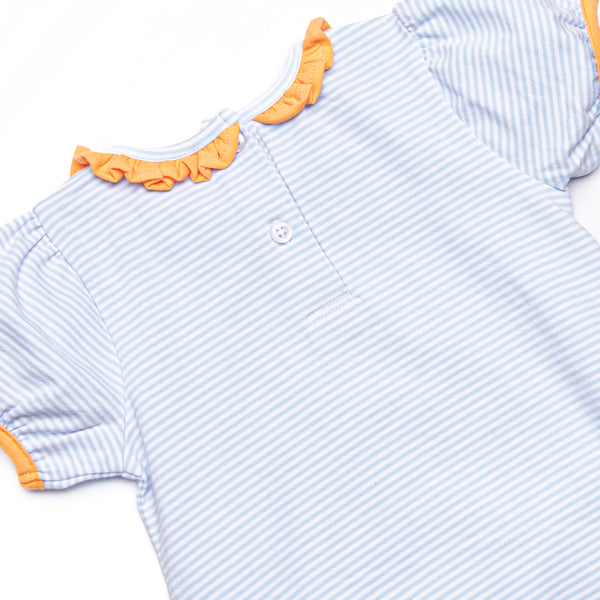 Pup In The Patch Applique Girl Bubble, Blue