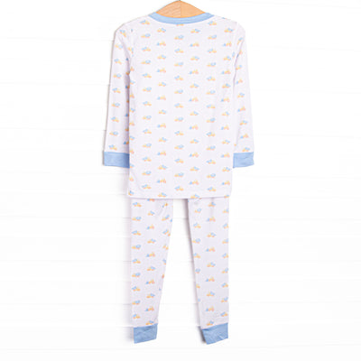 Construction Crew Bamboo Pajama Set, Blue