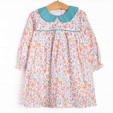 Wildflower Watercolors Dress, Blue