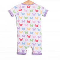 You Give Me Butterflies Bamboo Short Zippy Pajama, Purple