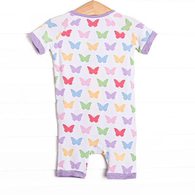 You Give Me Butterflies Bamboo Short Zippy Pajama, Purple