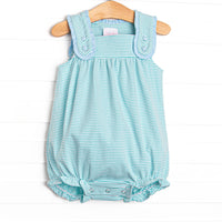Julie Bubble, Light Blue and Mint Stripe