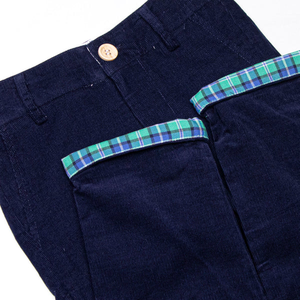 Bleu: Conrad Classic Pant, Blue Corduroy
