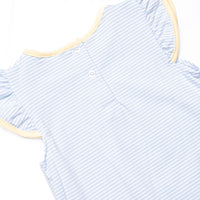 Jellyfish Fields Applique Flutter Sleeve Bubble, Blue
