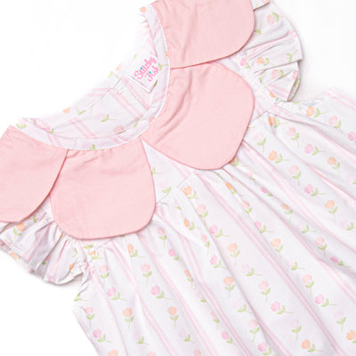 Tulip Towers Ruffle Short Set, Pink