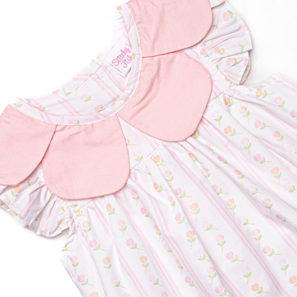 Tulip Towers Ruffle Short Set, Pink