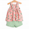 Everglade Gators Ruffle Short Set, Coral