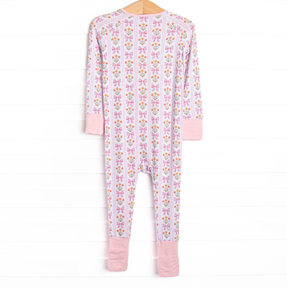 Bedtime Bouquets Bamboo Zippy Pajama, Pink