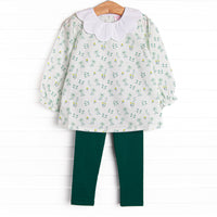 Right Place and Thyme Legging Set, Green