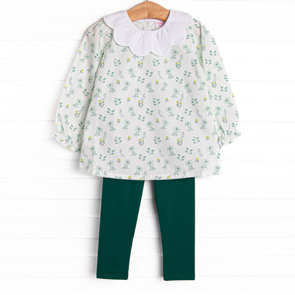 Right Place and Thyme Legging Set, Green