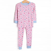 Floral Finds Bamboo Pajama Set, Pink