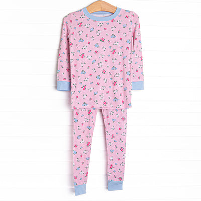 Floral Finds Bamboo Pajama Set, Pink