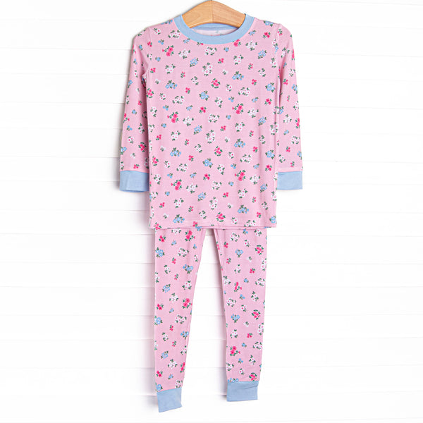 Floral Finds Bamboo Pajama Set, Pink