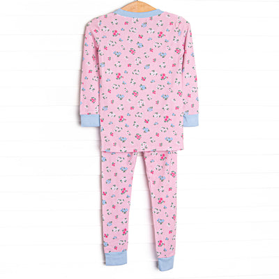 Floral Finds Bamboo Pajama Set, Pink