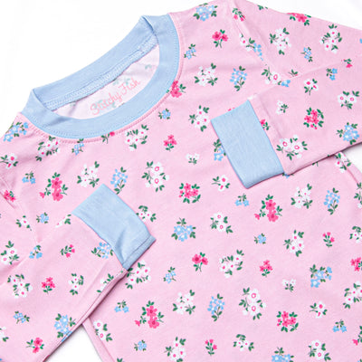 Floral Finds Bamboo Pajama Set, Pink