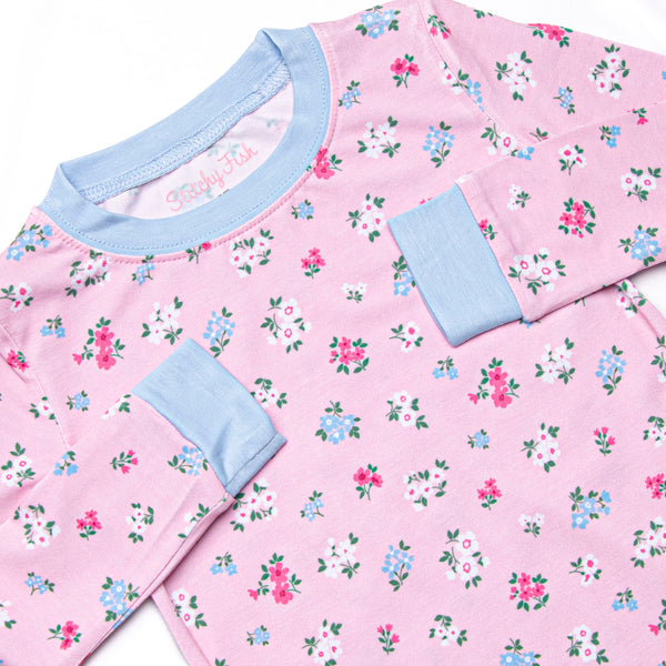 Floral Finds Bamboo Pajama Set, Pink