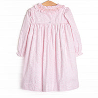 Bleu: Merritt Smocked Long Sleeve Dress, Pink