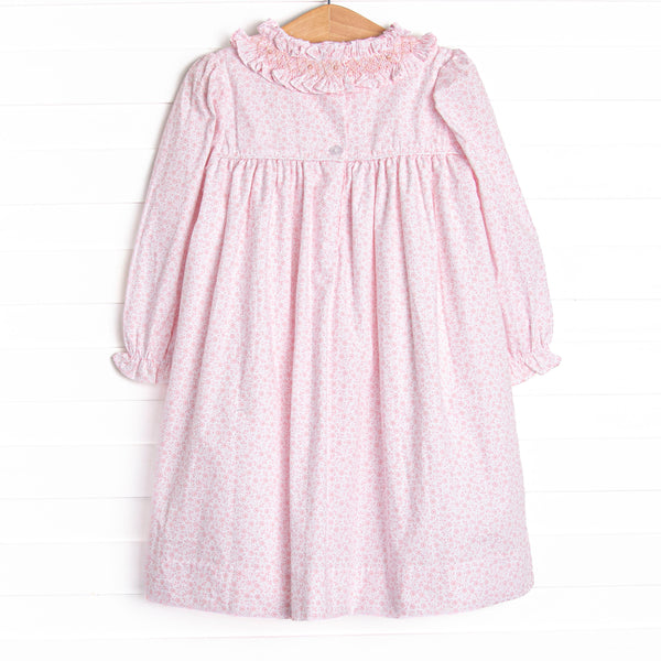 Bleu: Merritt Smocked Long Sleeve Dress, Pink