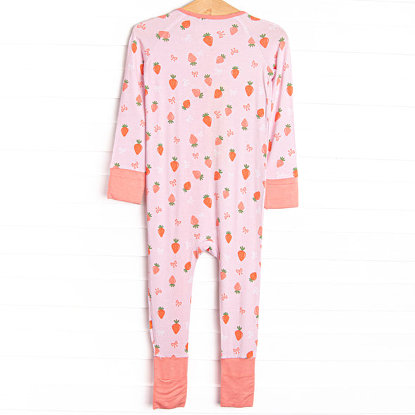 Berry Bow Bamboo Zippy Pajama, Pink