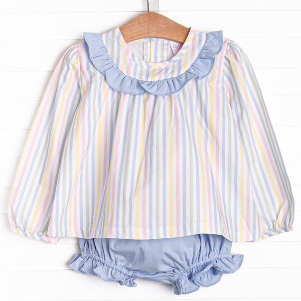 Set to Shine Stripes Diaper Set, Blue