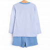 Blakely Pima Long Sleeve Short Set, Blue