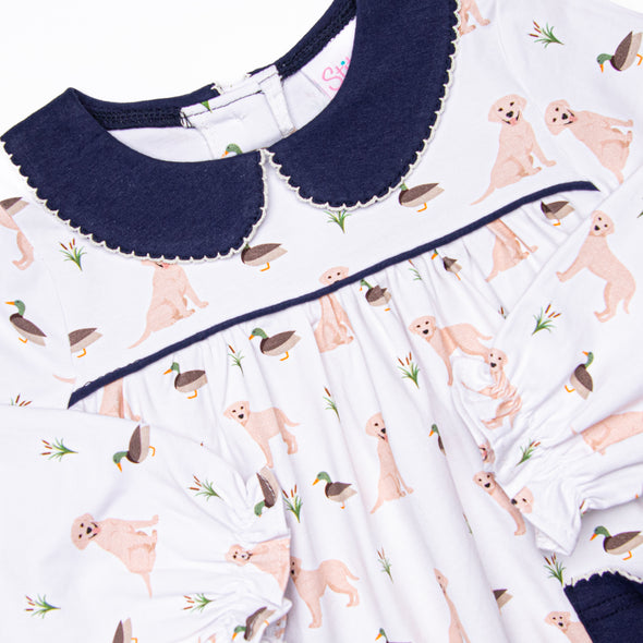 Waddles and Wags Pocket Dress, Navy