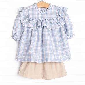 Bleu: Francine Skirt Set, Blue