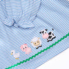 Barnyard Parade Applique Legging Set, Blue
