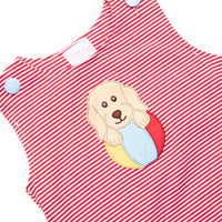 Beach Ball Bud Applique Jon Jon, Red