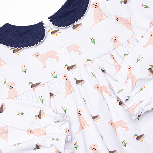 Waddles and Wags Pocket Dress, Navy