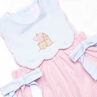 By the Sea Build Applique Side Tie Dress, Pink