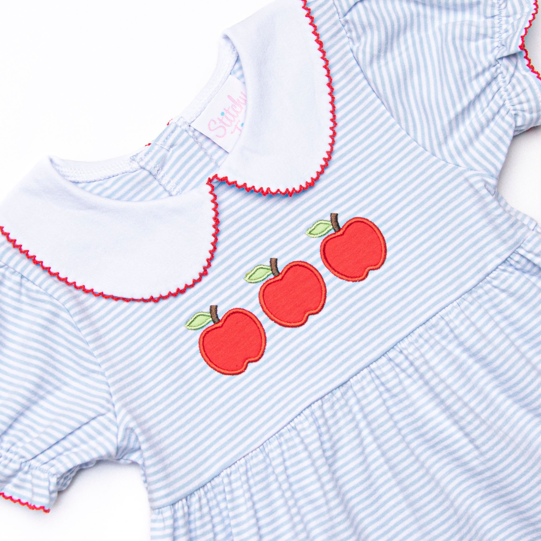 tiny cottons apple dress Apples printed shirred cotton dress in orange - Tinycottons