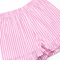 Ocean Adventure Embroidered Ruffle Short Set, Pink