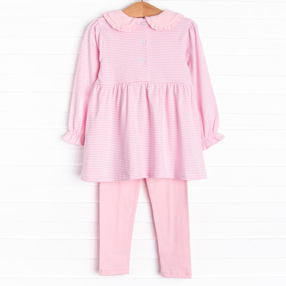 Holiday Hideaway Applique Legging Set, Pink